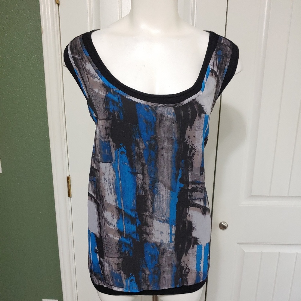Rebel Wilson x Angels Painted Graphite Blue Top 2X